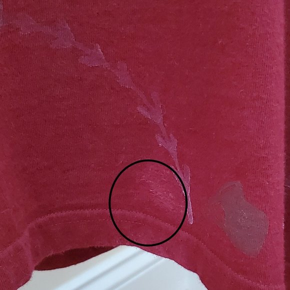 BLUE FISH Red Lagenlook Tunic - Rare Asymmetrical / Hand Printed - Picture 13 of 13